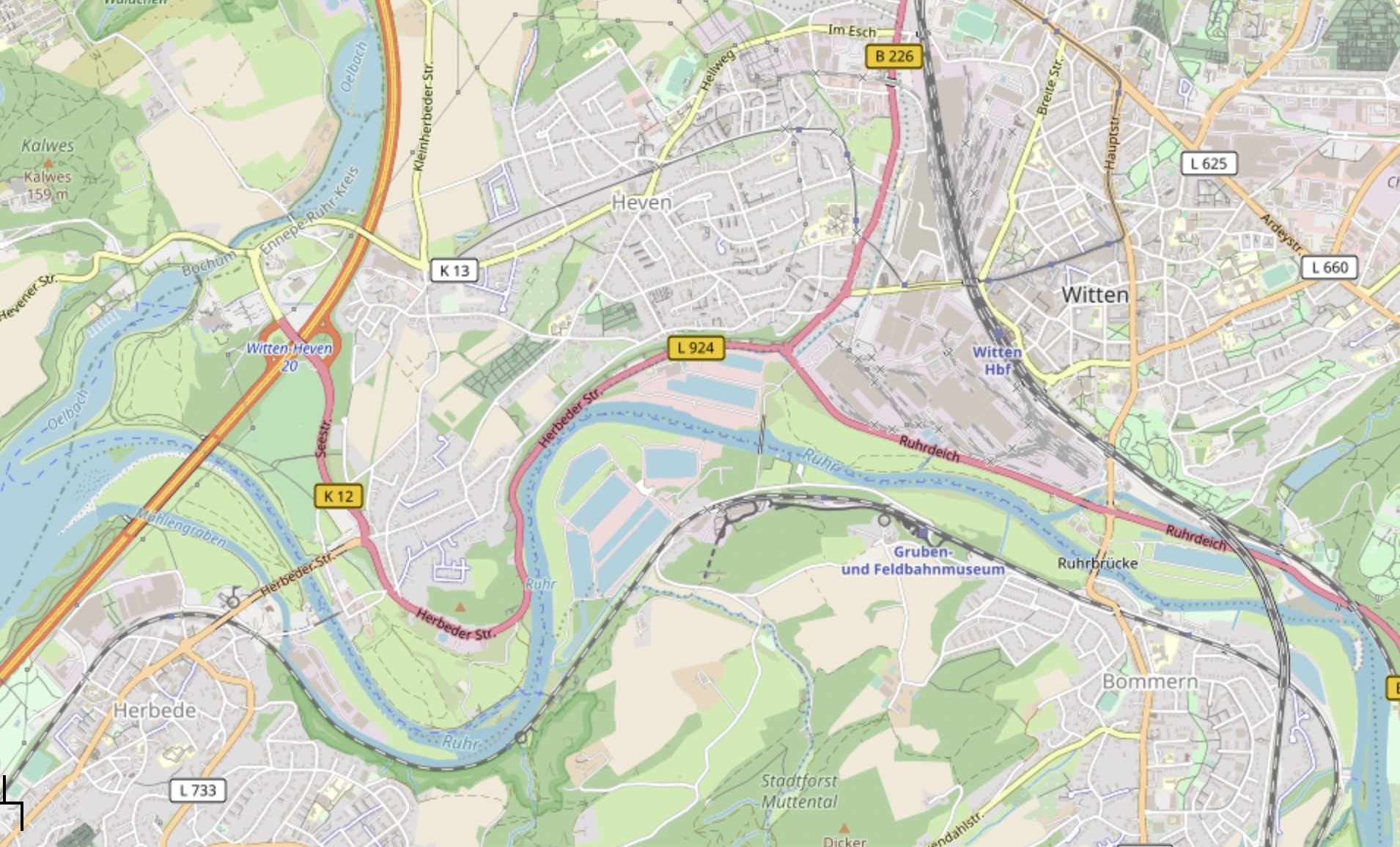 Karte Ruhr