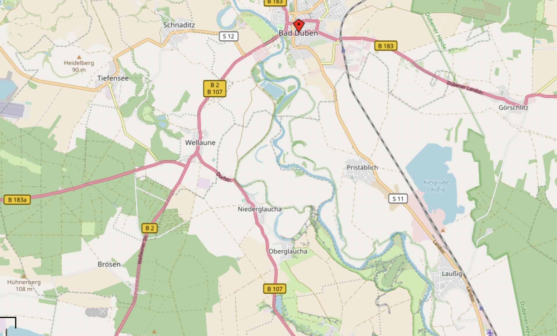 Karte Schwarzbach