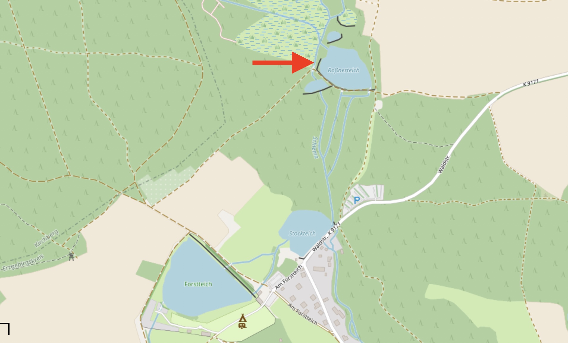Karte Roßner Teich