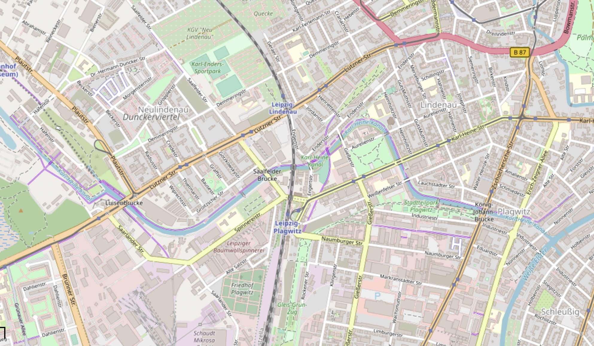 Karte Karl-Heine-Kanal