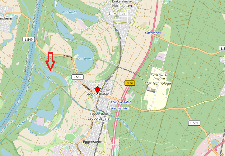 Karte Leopoldshafen (Alter Hafen)