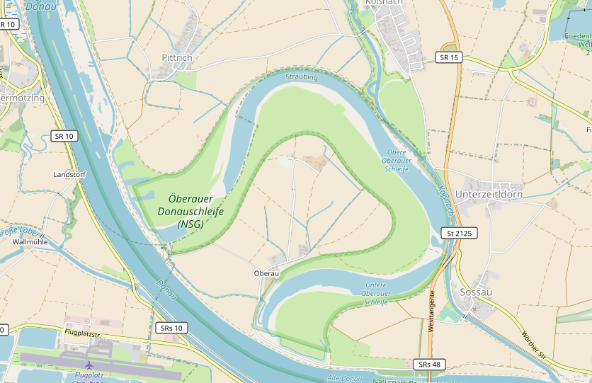 Karte Donau-Öberauer Schleife