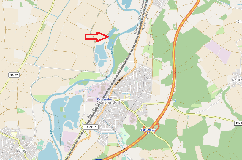 Karte Baggersee Streitanger Buna