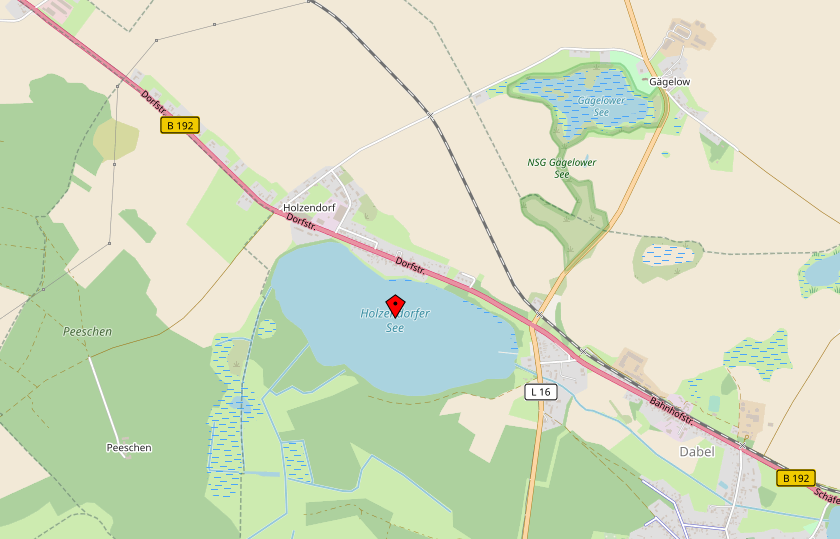 Karte Holzendorfer See