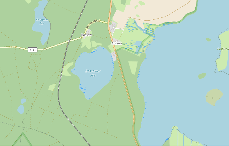 Karte Bossower See