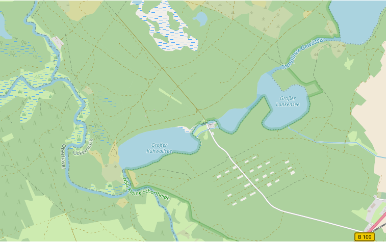 Karte Föhrde / Templiner Wasser