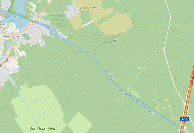 Karte Oder-Spree-Kanal