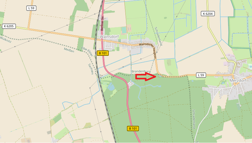 Karte Wainsdorfer Teich