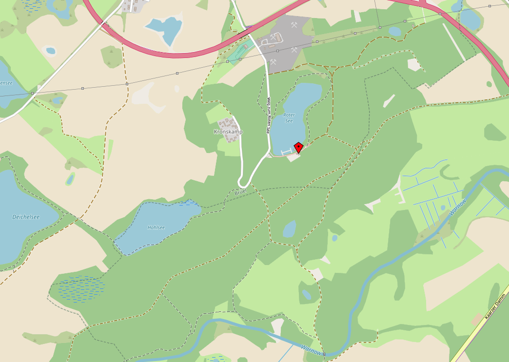 Karte Camping und Naherholung Roter See