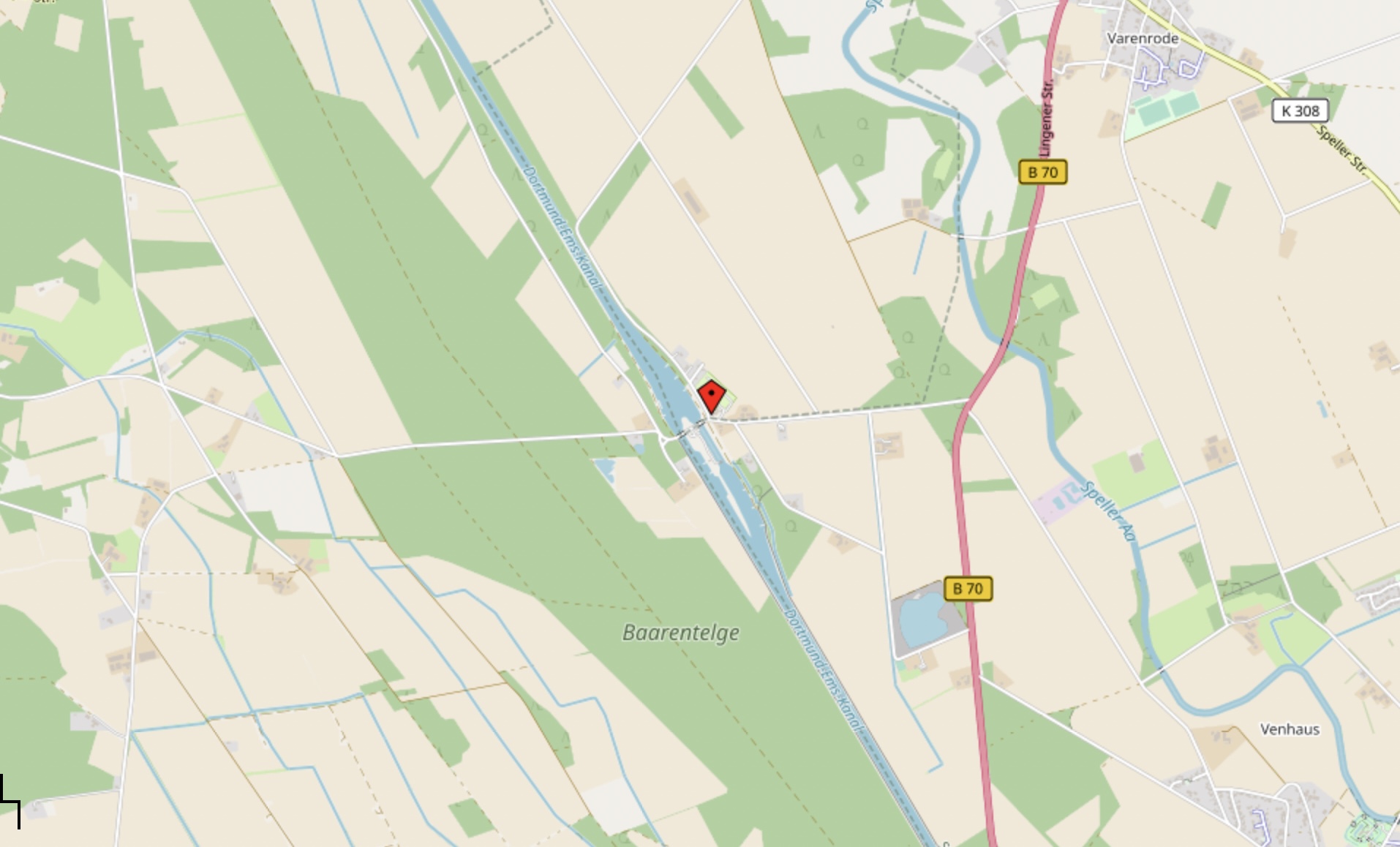 Karte Campingplatz Schleuse Venhaus