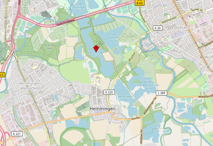 Karte Großer Hemminger Teich