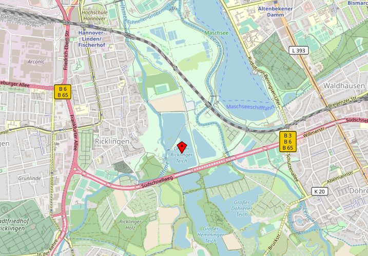 Karte Großer Ricklinger Teich